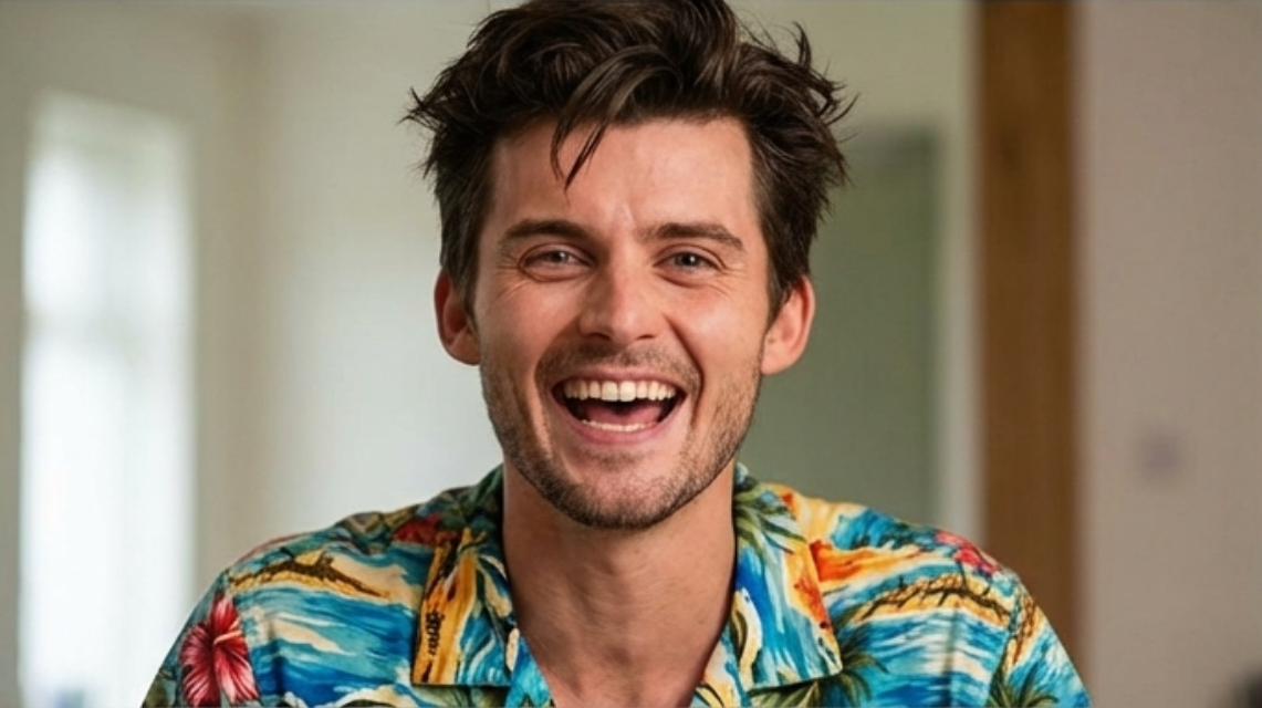 Laughing character — Hawaiian shirt